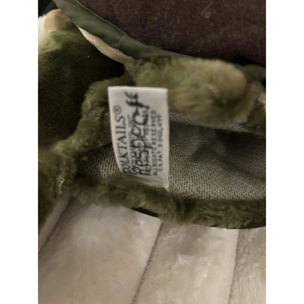 Vintage Folktails Folkmanis Furry Folk Green Turtle Plush Hand Puppet 8